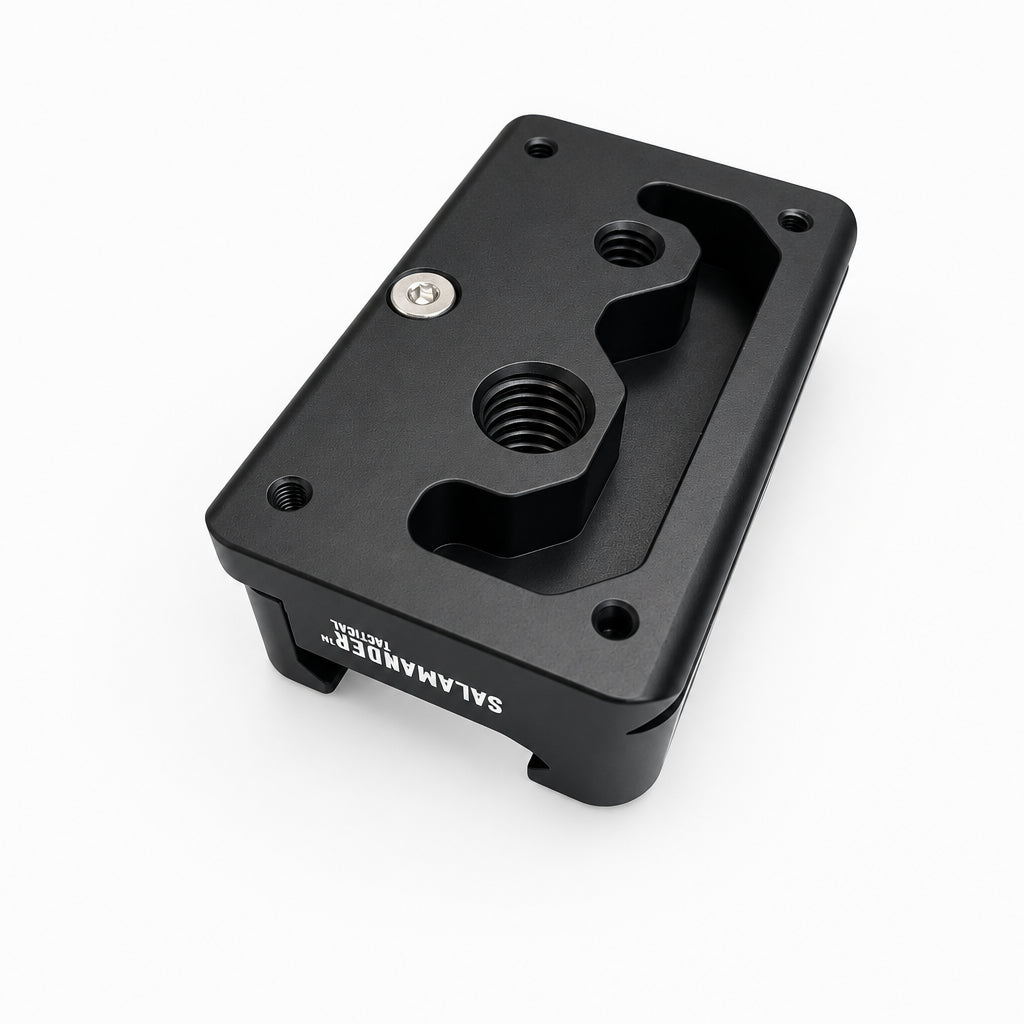 Picatinny to Arca rail adapter mounting interface