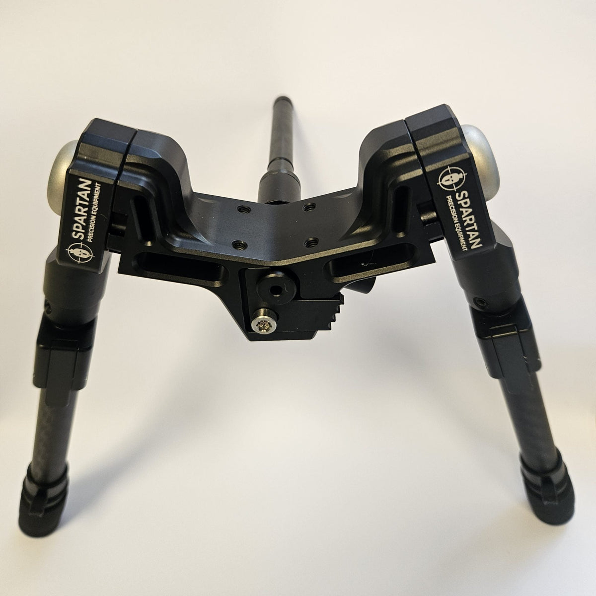 Spartan Valhalla bipod connected to the Sauer 404/505 spigot adapter