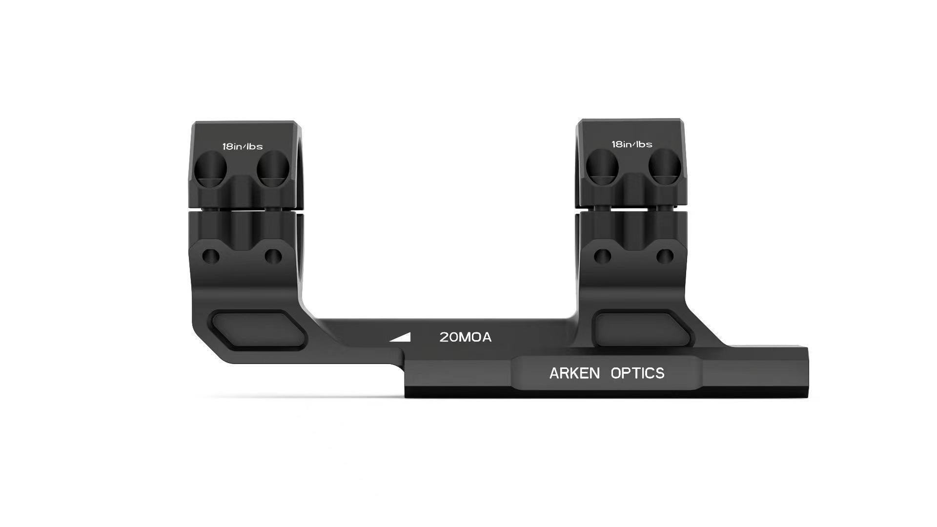 Arken Optics Rigid Precision Mount, a CNC-machined cantilever mount for 34 mm scope tubes, ideal for precision optics.
