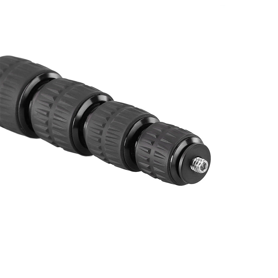 Close-up of the Leofoto GO-125 Monopod locking knobs for secure adjustments and stability.