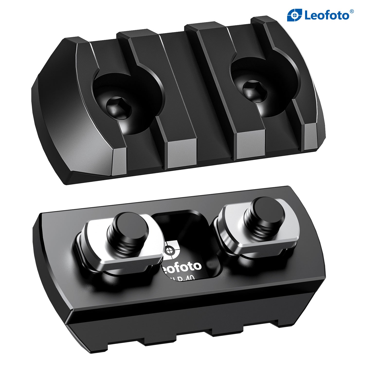 Leofoto M-Lok Picatinny rail 40mm-100mm showing a robust design for secure accessory mounting.