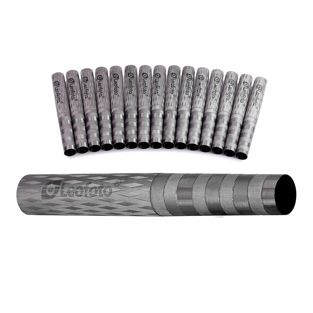 Leofoto MP-326C Monopod components showing lightweight carbon design and versatility for outdoor photography.