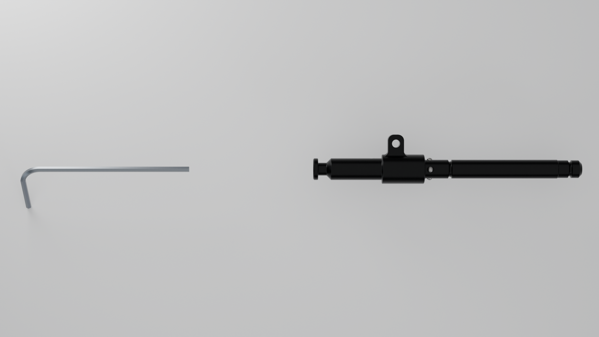 Sauer 404/505 adapter for Spartan Valhalla components including hex key and mounting piece.