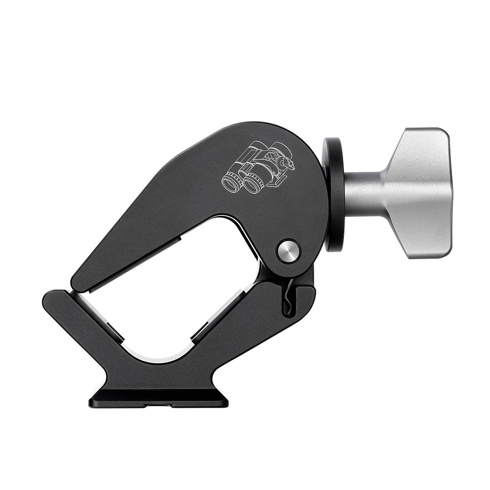 Leofoto BC-02 binocular adapter for tripod mounting, providing stable and vibration-free support for optics.