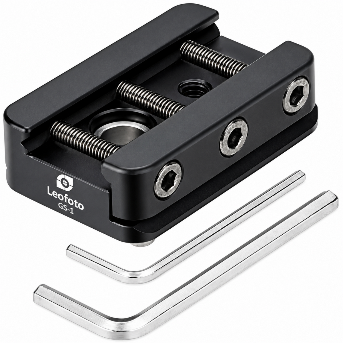 Leofoto GS-1 Picatinny NATO to Arca adapter with included Allen keys