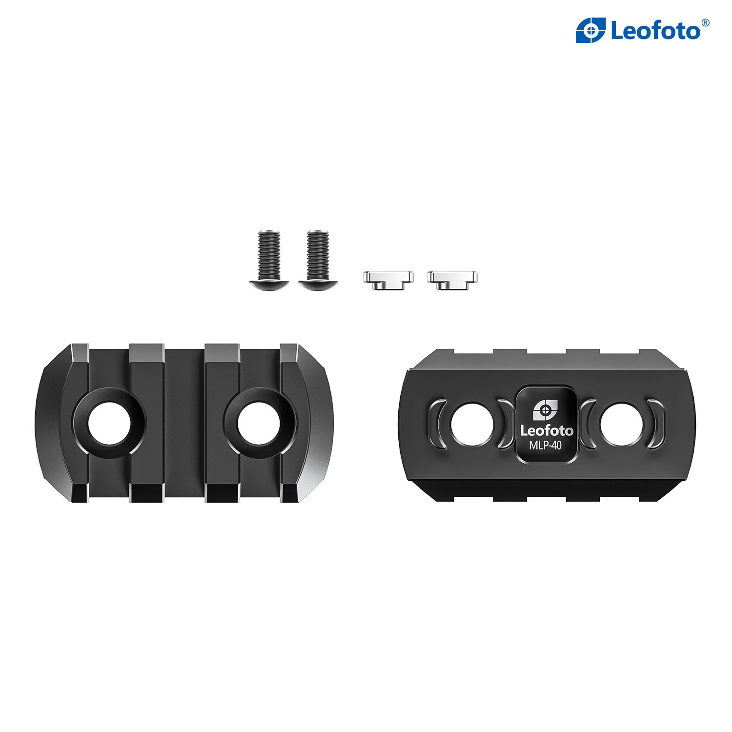 Leofoto M-Lok Picatinny rail 40mm-100mm with mounting hardware, designed for M-LOK compatible handguards.
